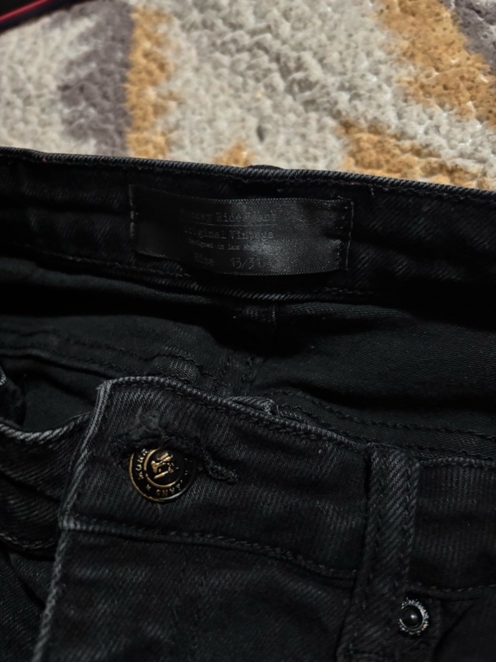 Black High-Waist Denim Jeans